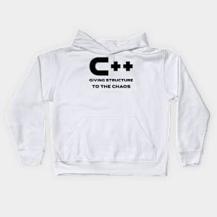 C++ Giving Structure To The Chaos Programming Kids Hoodie